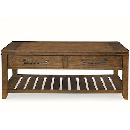 Rectangular Cocktail Table with 2 Drawers